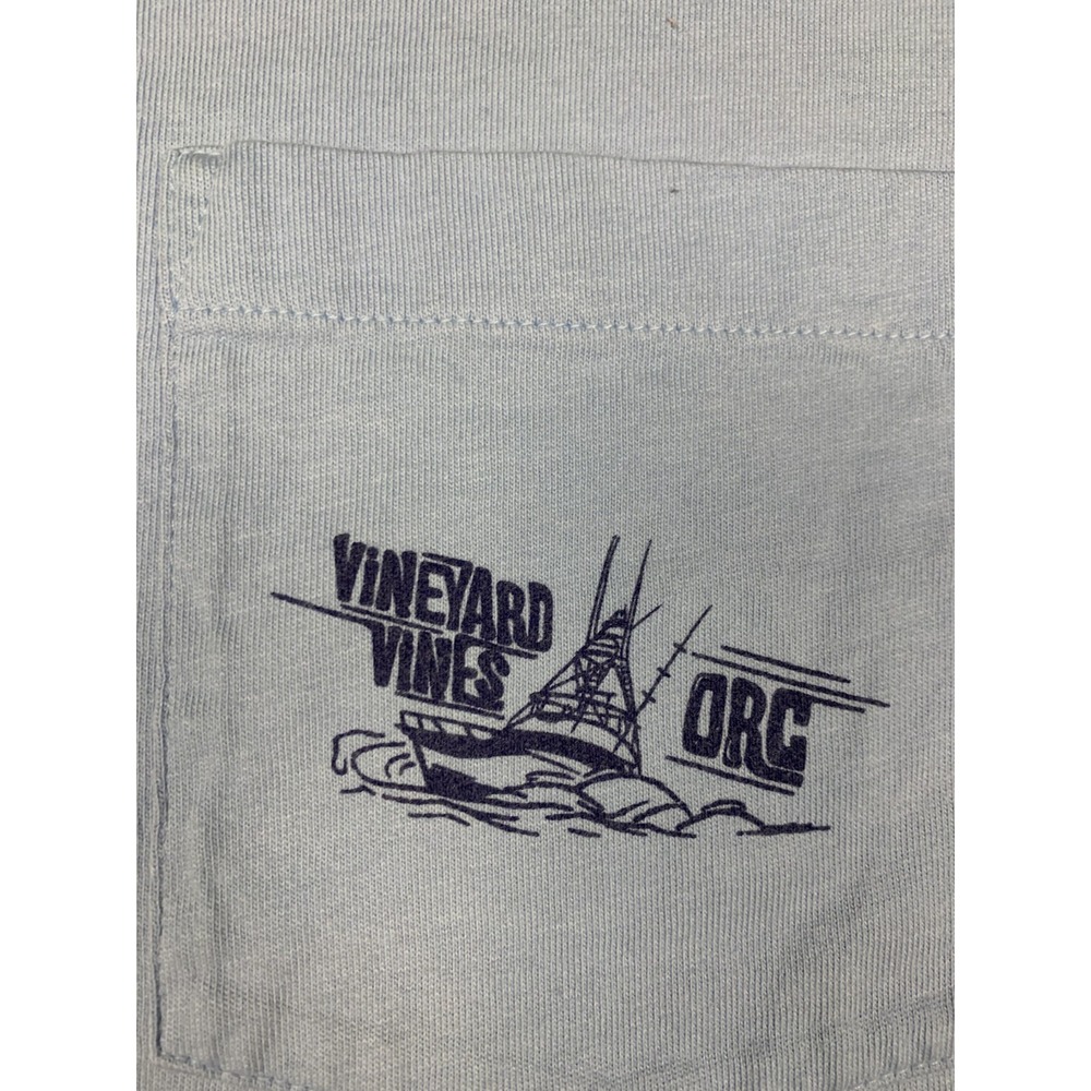 Vineyard Vines Shirt Mens XL Light Blue ORC Fishing Boat Pocket T-Shirt XL - Picture 4 of 9